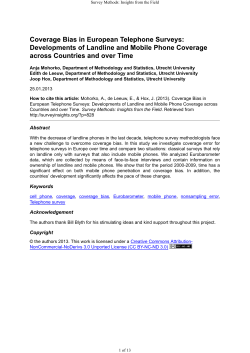 Coverage Bias in European Telephone Surveys