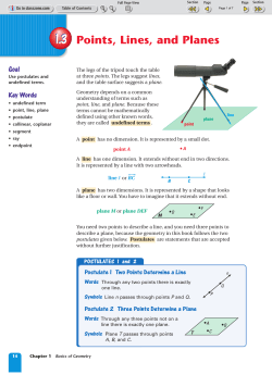 1.3 Points, Lines, and Planes