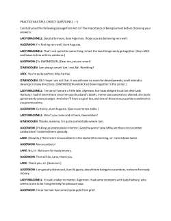 PRACTICE MULTIPLE-CHOICE QUESTIONS 1 &ndash; 5 Carefully read