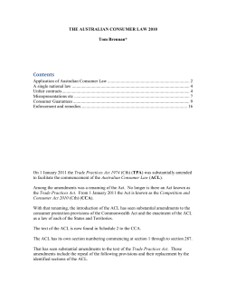 Australian Consumer Law
