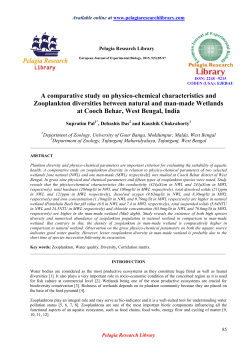 A comparative study on physico-chemical characteristics
