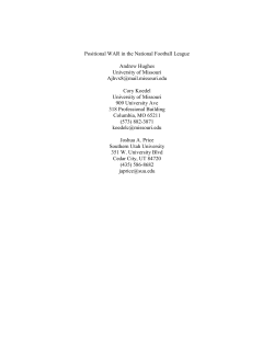 Positional WAR in the National Football League