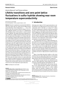 Lifshitz transitions and zero point lattice fluctuations in sulfur