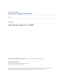 The Stentor, March 15, 1898 - Lake Forest College Publications