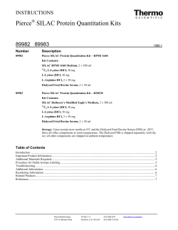 Pierce SILAC Protein Quantitation Kits