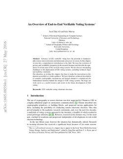 An Overview of End-to-End Verifiable Voting Systems