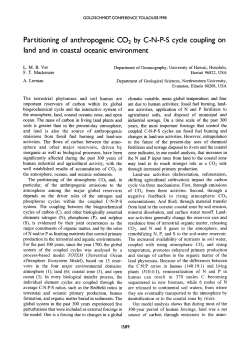 Partitioning of anthropogenic COz by CNPS cycle coupling on land