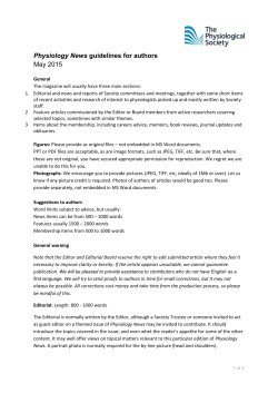 author guidelines - Physiological Society