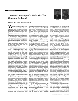 The Dark Landscape of a World with Ten Ounces to the Pound