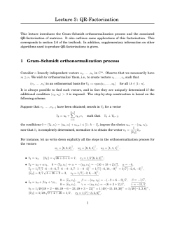 Lecture 3: QR-Factorization