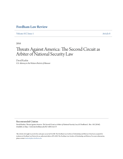 The Second Circuit as Arbiter of National Security Law