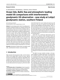 Ocean tide, Baltic Sea and atmospheric loading model tilt