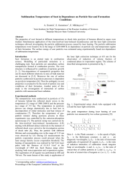 Sublimation Temperature of Soot in Dependence on