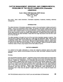 CAPTIVE MANAGEMENT, BREEDING, AND COMMON MEDICAL