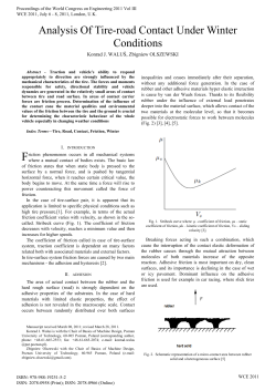 Analysis Of Tire-road Contact Under Winter Conditions