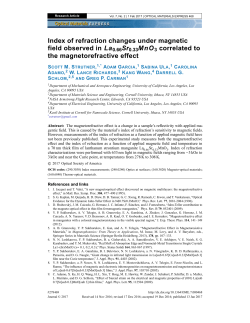 Index of refraction changes under magnetic field observed in La0