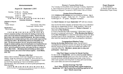 Announcements - christcommunitytitusville.org