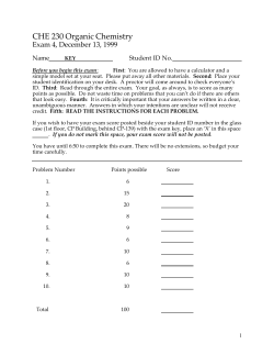 Exam 4 KEY - Chemistry