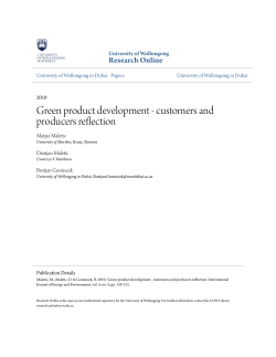 Green product development - customers and producers reflection