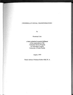 CINDERELLA`S SOCIAL TRANSFORMATIONS by Rosemary Lutz a
