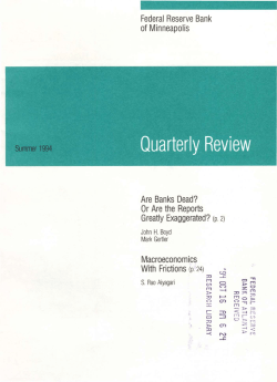 Are Banks Dead? - Federal Reserve Bank of Minneapolis