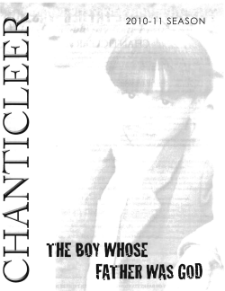 The Boy Whose Father Was God &ndash; Program