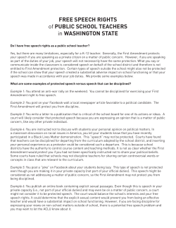 Free Speech Rights of Teachers.indd