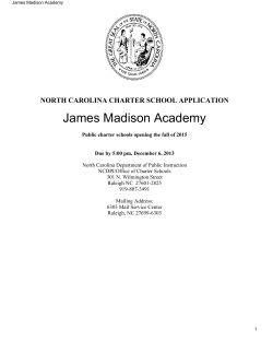 James Madison Academy - North Carolina Public Schools