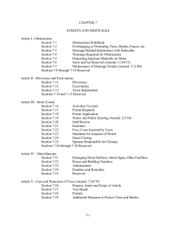 7-1 CHAPTER 7 STREETS AND SIDEWALKS Article I