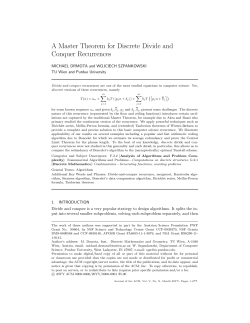 A Master Theorem for Discrete Divide and Conquer