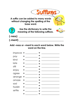 (-ness) (-ment) - American Dyslexia Association