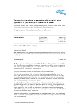 Temporal system-level organization of the switch from glycolytic to
