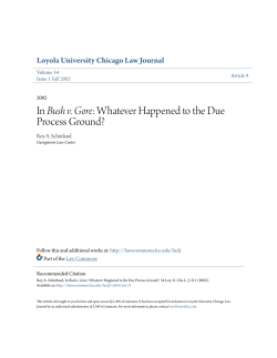 In Bush v. Gore: Whatever Happened to the Due
