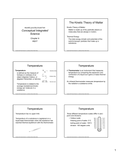 Conceptual Integrated Science The Kinetic Theory of Matter