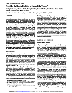 Model for the Genetic Evolution of Human Solid