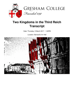Two Kingdoms in the Third Reich Transcript