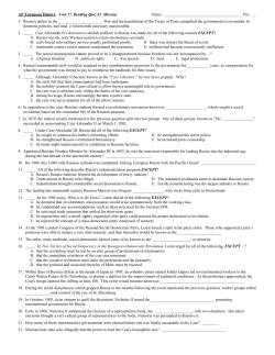 Unit 17 Reading Quiz 3