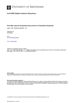 Fine litter input to terrestrial humus forms in Colombian Amazonia