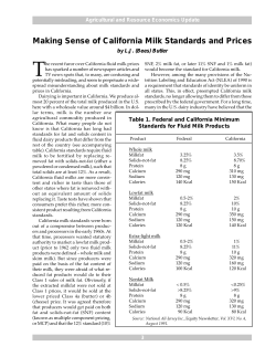 Making Sense of California Milk Prices