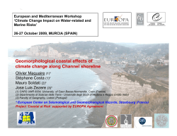 Geomorphological coastal effects of climate change along Channel