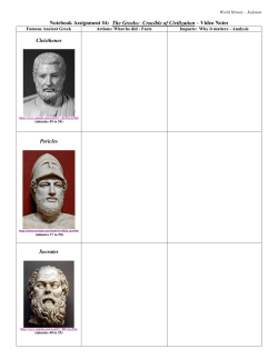 Notebook Assignment #4: The Greeks: Crucible of Civilization