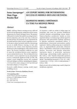 AN EXPERT MODEL FOR DETERMINING SUCCESS IN MIDDLE