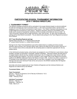 Participating Schools Tournament Information