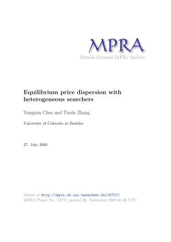 Equilibrium price dispersion with heterogeneous searchers