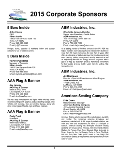 2015 Corporate Sponsors - Stadium Managers Association