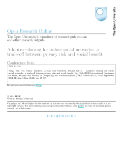 Adaptive sharing for online social networks: a trade
