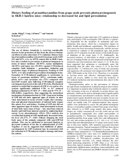 Dietary feeding of proanthocyanidins from grape