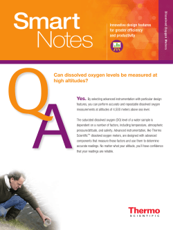 Can dissolved oxygen levels be measured at high altitudes?