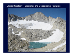 Glacial Geology &ndash; Erosional and Depositional Features
