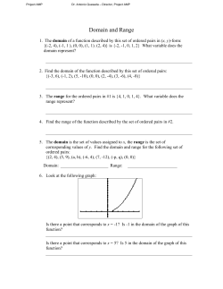 Domain and Range